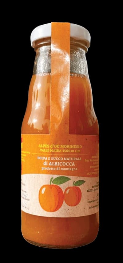 Bottiglia succo albicocca - fronte