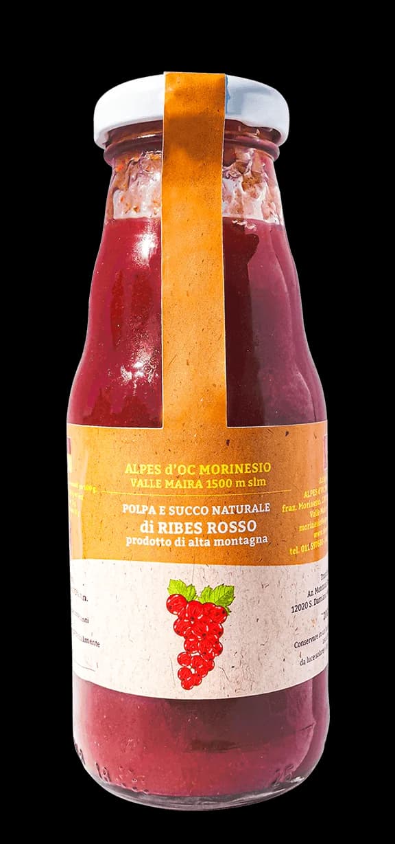 Bottiglia succo ribes rosso - fronte